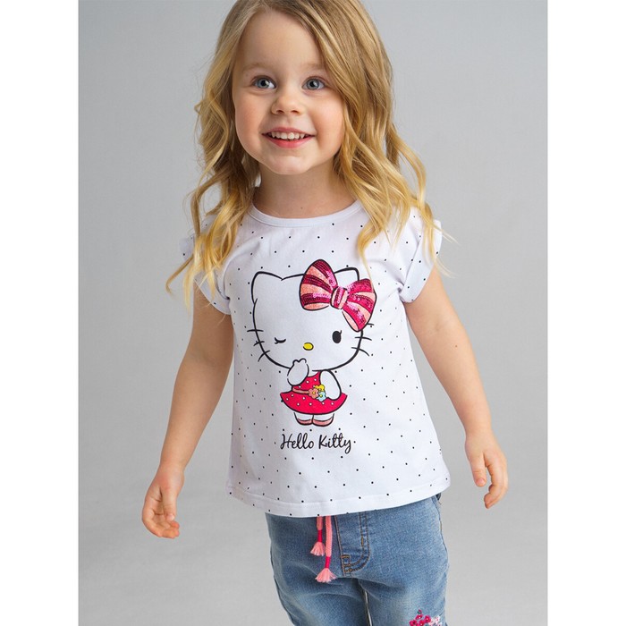 

Футболка для девочки Hello Kitty, рост 86 см