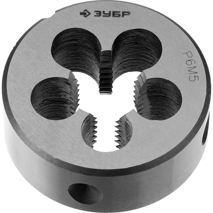 

Плашка ЗУБР 4-28023-05-0.8_z01, сталь Р6М5, круглая машинно-ручная, М5 x 0.8 мм