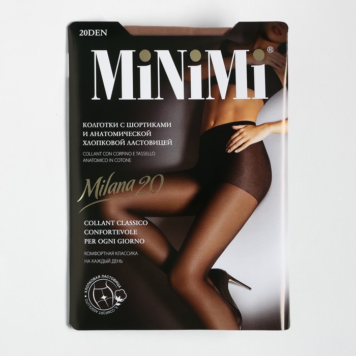 

Колготки женские MiNiMi MILANA 20 ден, цвет загар (daino), размер 4