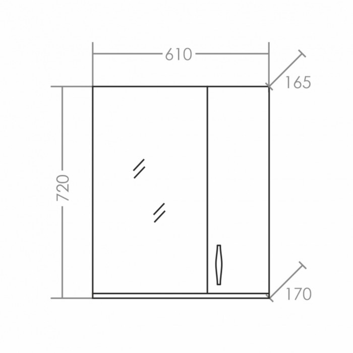 

Зеркало-шкаф СаНта «Верона-60», правое