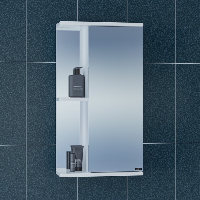 Зеркало-шкаф СаНта «Ника-400», фацет, правое зеркало шкаф санта стандарт 50 фацет свет