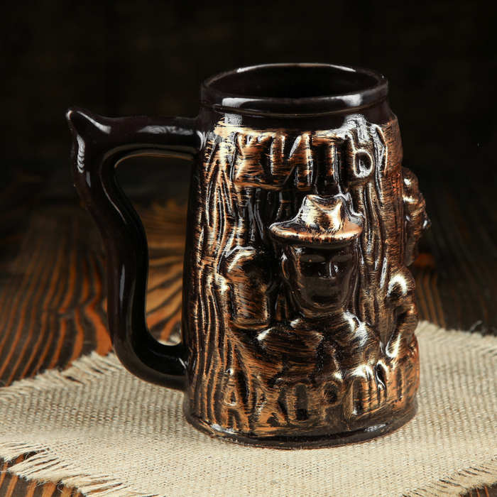 Кружка для пива "Троица" чёрная, 0,7 л