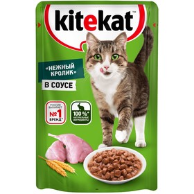 Влажный корм KiteKat  для кошек, нежный кролик, 85 г Ош