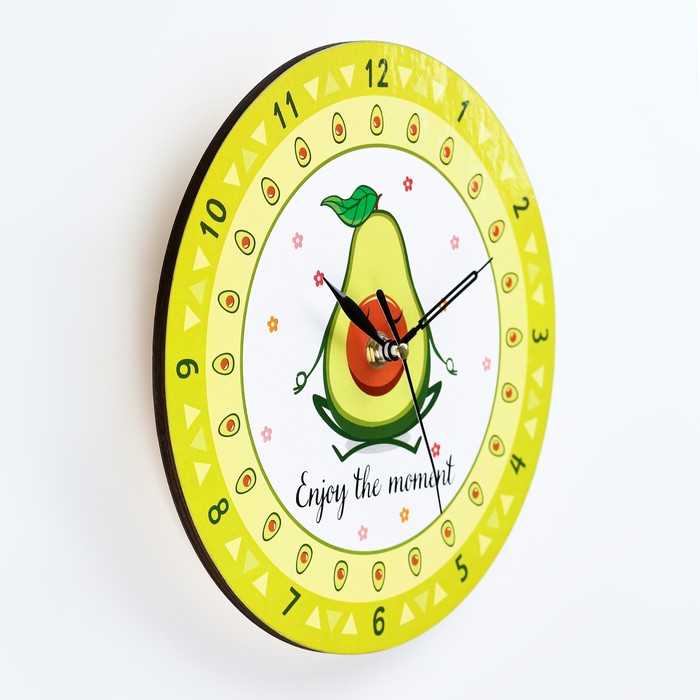 фото Часы настенные, серия: интерьер, "авокадо", дискретный ход, d-23. см соломон