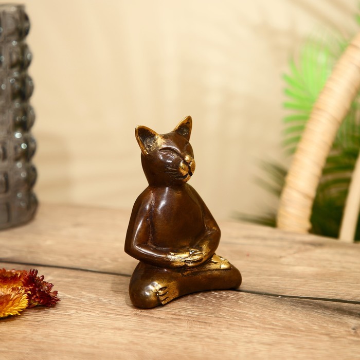 

Сувенир "Кот Йог" бронза 12,5х9,5 см