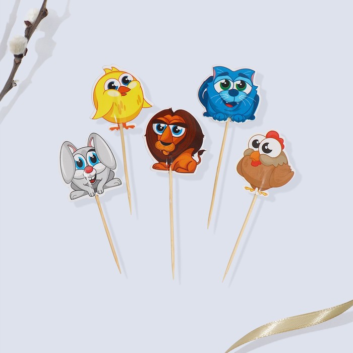 Пасхальный набор для украшения кулича «Зверята» 9132713