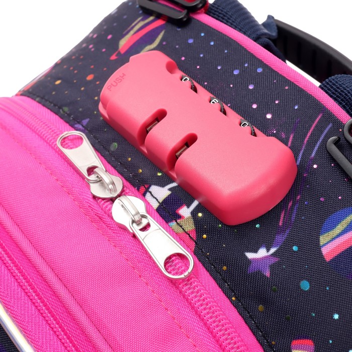 Рюкзак каркасный Seventeen 39 х 28 х 15 "Кот с планетой", с кодовым замоком 9517237