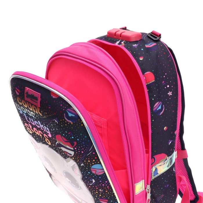 Рюкзак каркасный Seventeen 39 х 28 х 15 "Кот с планетой", с кодовым замоком 9517237