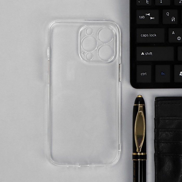 

Чехол Krutoff, для iPhone 13 Pro, силиконовый, прозрачный