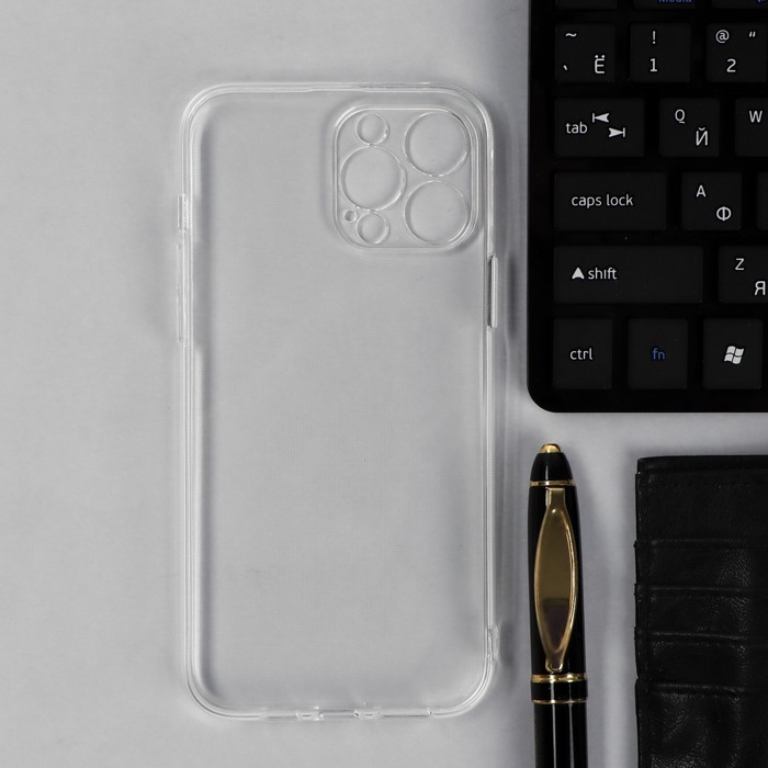 

Чехол Krutoff, для iPhone 13 Pro Max, силиконовый, прозрачный