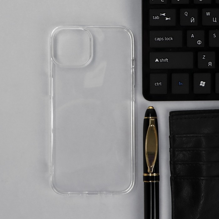 Чехол Krutoff, для iPhone 14, силиконовый, прозрачный чехол krutoff для iphone 14 силиконовый прозрачный