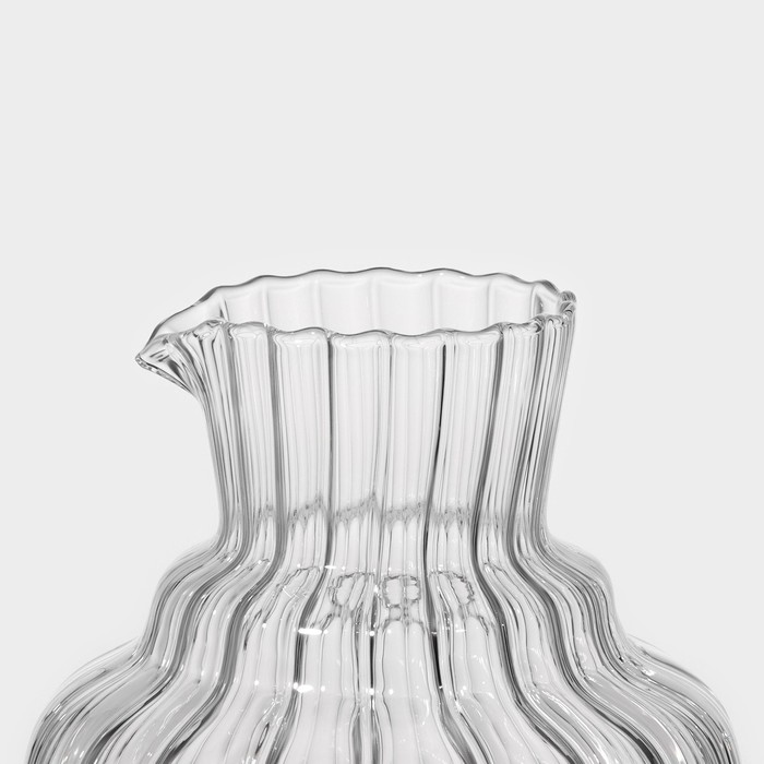 Кувшин стеклянный «Жакоб», 1,8 л, полоска, стакан в комплекте