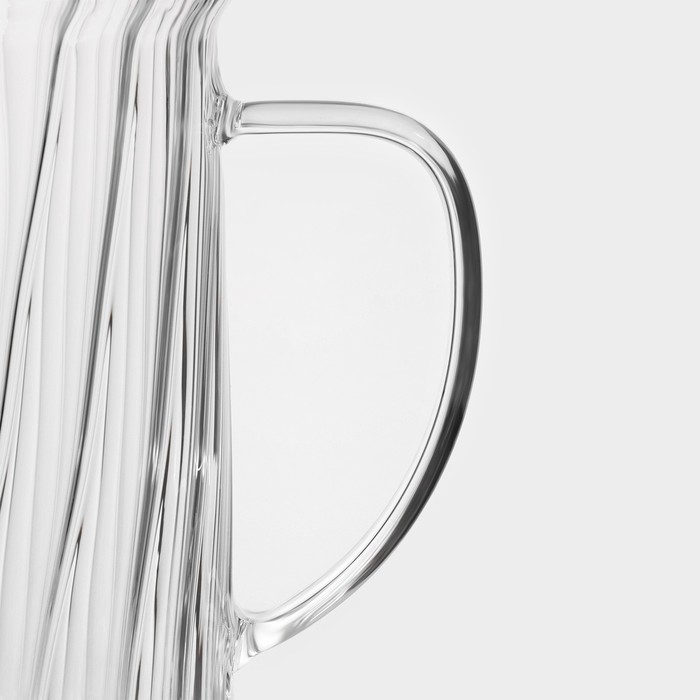Кувшин стеклянный «Жакоб», 1,8 л, полоска, стакан в комплекте