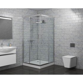 

Душевое ограждение GROSSMAN PR-100SQ, 100х100х200 см, прозрачное, раздвижное