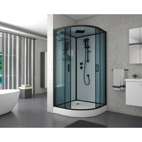 

Душевая кабина NG-6902-01G BLACK, 100х100х210 см, поддон 16 см, стекло тонированное