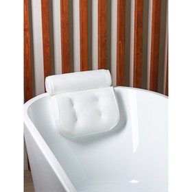 Подушка для ванной SPA Premium, на присосках, цвет белый Ош