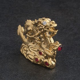 Сувенир 'Дракон', с 15-ю рубиновыми стразами Ош