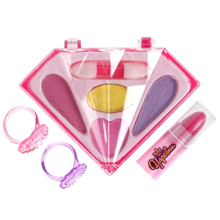 

Набор косметики для девочек «Тени для век + помада», Царевны, с аксессуарами