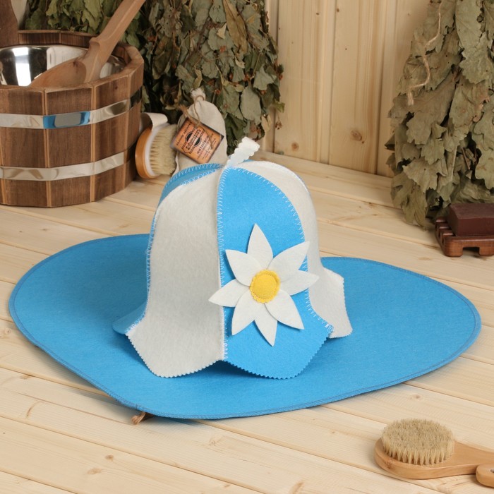 Набор для бани: шапка и коврик Колокольчик