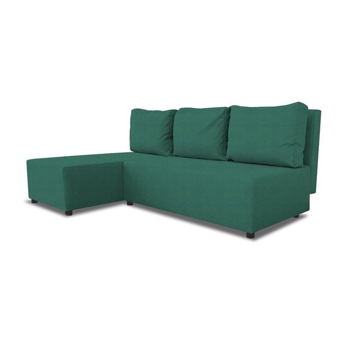 Угловой диван «Алиса», еврокнижка, велюр bingo, цвет green диван кровать парма bingo green