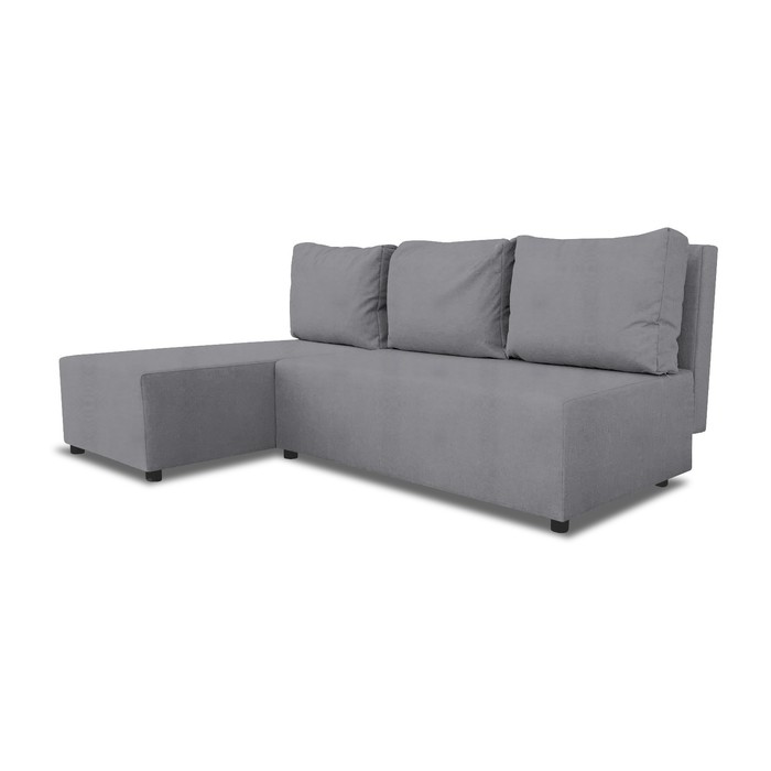 Угловой диван «Алиса», еврокнижка, рогожка solta, цвет grey