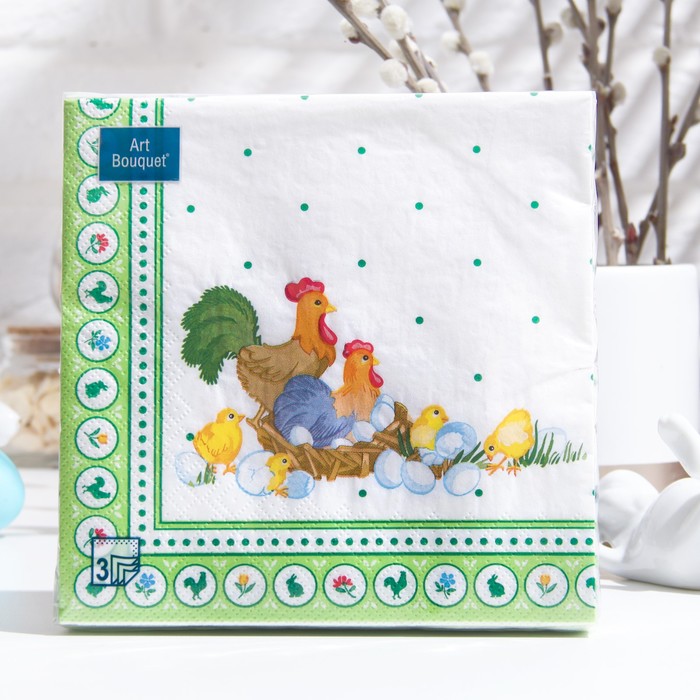 Салфетки бумажные Art Bouquet "Классическая композиция ", 3 слоя, 20 листов, 33*33 9512304