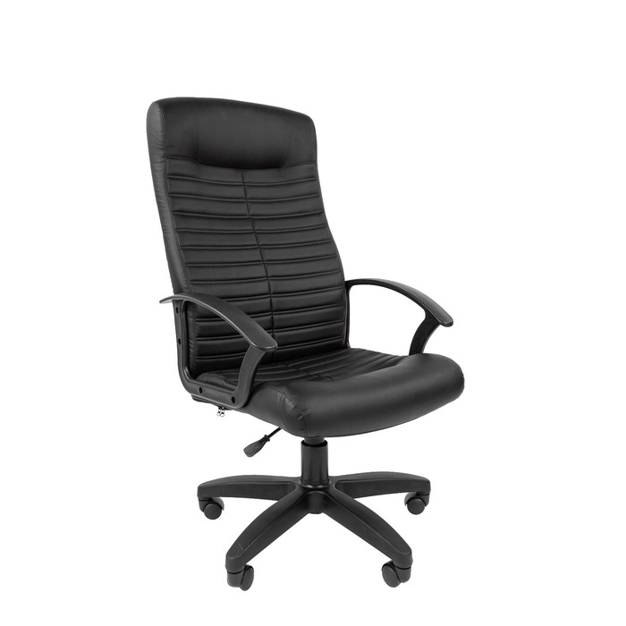 Кресло офисное Стандарт СТ-80 экокожа, черное офисное кресло стандарт ст 98 россия ткань 15 13 серый 7033382