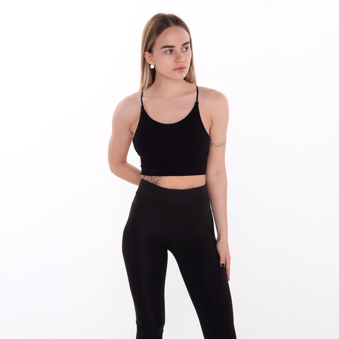 фото Топ женский, цвет чёрный, размер one size (42-46) white cotton