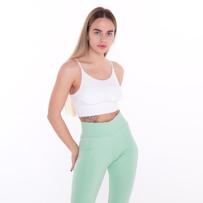 фото Топ женский, цвет белый, размер one size (42-46) white cotton