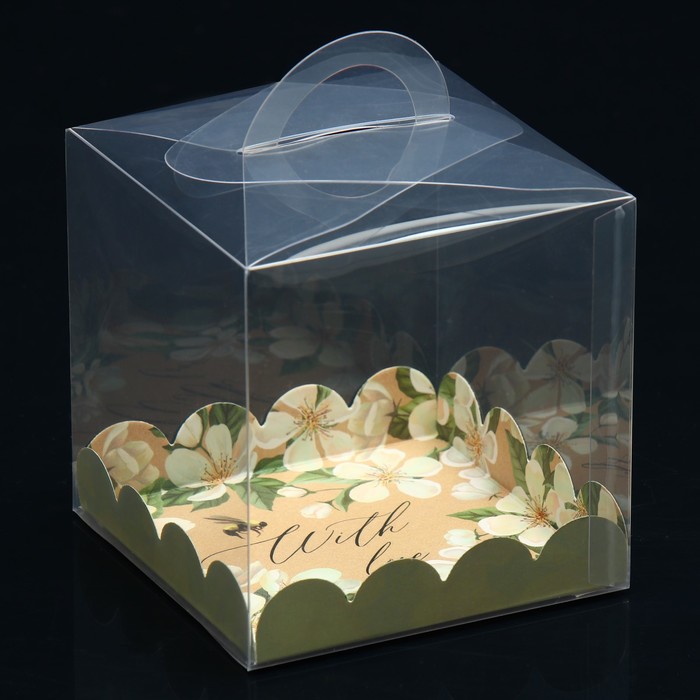 Коробка кондитерская, сундук, упаковка, With love, 11 х 11 х 11 см