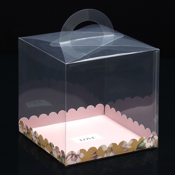 Коробка-сундук, кондитерская упаковка «With love», 20 х 20 х 20 см коробка кондитерская с окном сундук новогодняя ботаника 20 х 20 х 20 см