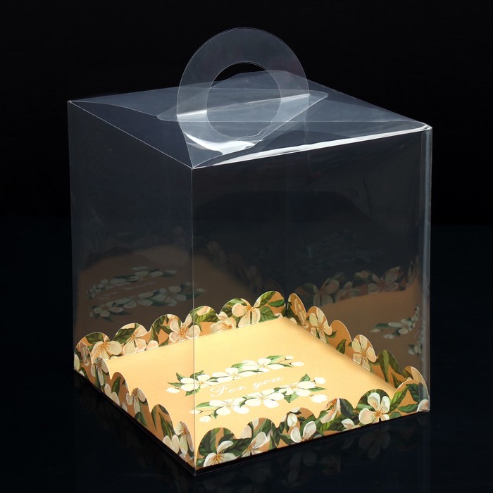 Коробка-сундук, кондитерская упаковка «For you», 26 х 26 х 28 см pvc коробка для торта 26 х 26 х 28 см