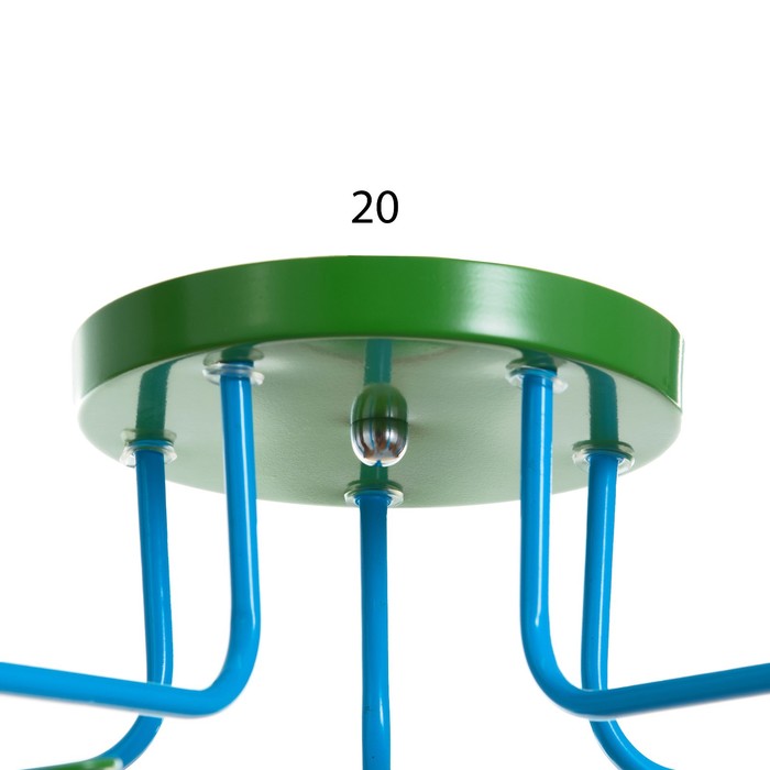 Люстра "Букашки" 5хЕ27 зеленый 68х68х25 см