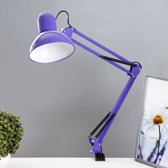 Настольная лампа Джуни Е27 40Вт фиолетовый 16х16х90 см RISALUX