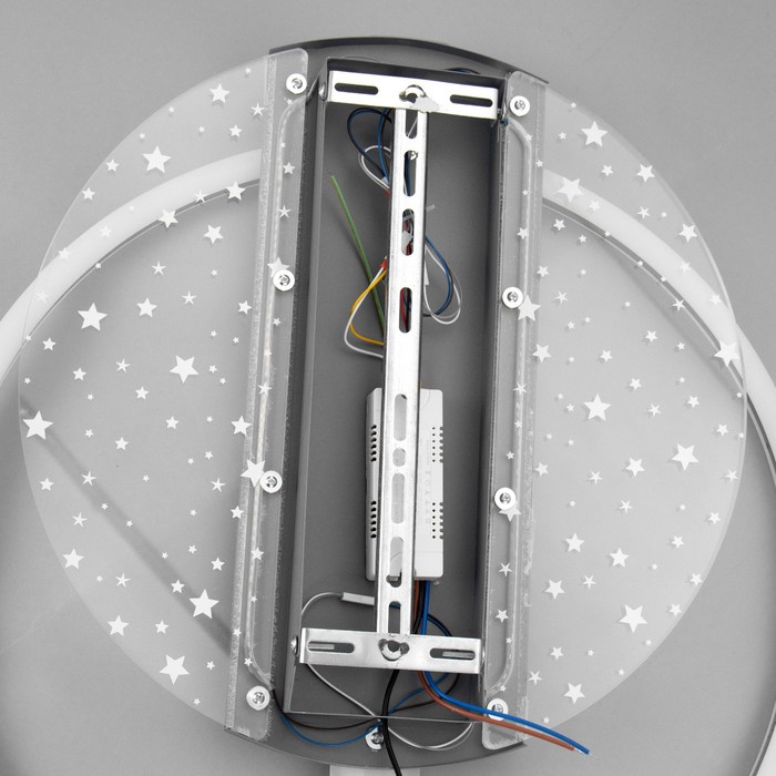 Люстра с ПДУ "Звезды" LED 160Вт серый 56х49х7 см 9215474