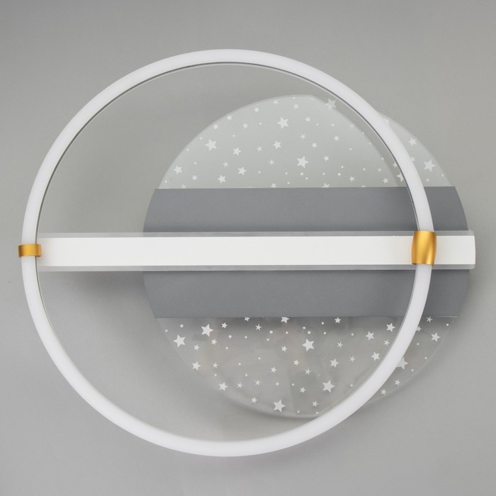 Люстра с ПДУ "Звезды" LED 160Вт серый 56х49х7 см 9215474