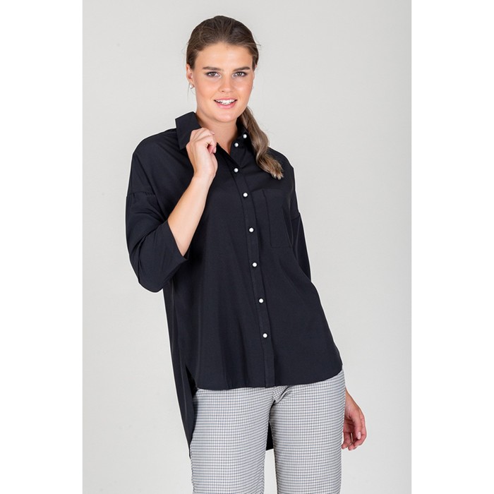 Блузка-туника женская, размер 44, цвет чёрный блузка туника женская размер 46 цвет чёрный