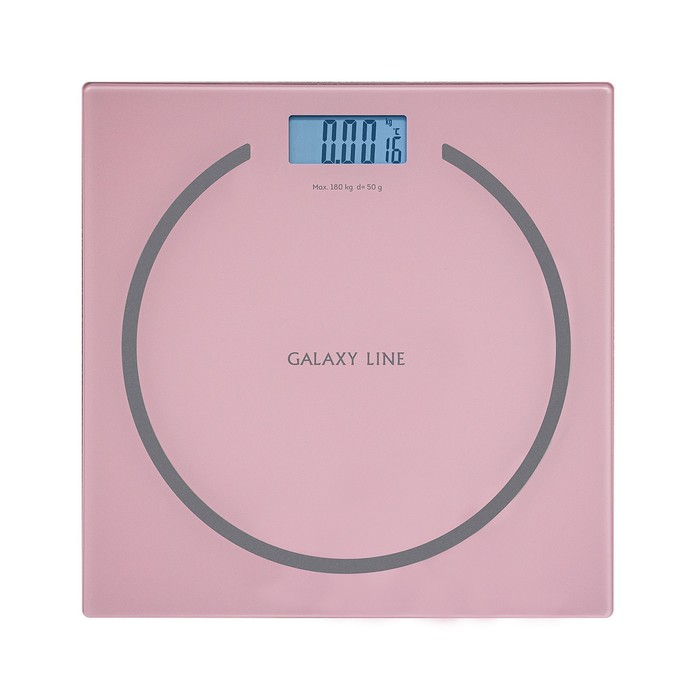 Весы напольные Galaxy GL 4815, электронные, до 180 кг, 2хААА (в комплекте), розовые