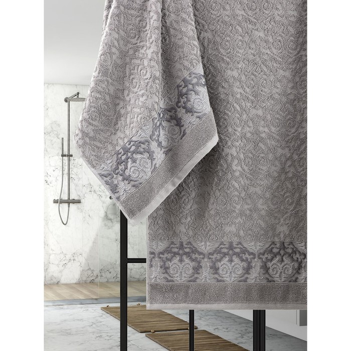 

Комплект махровых полотенец Bond, размер 50x90 см -1 шт, 70x140 см - 1 шт, цвет тёмно-серый