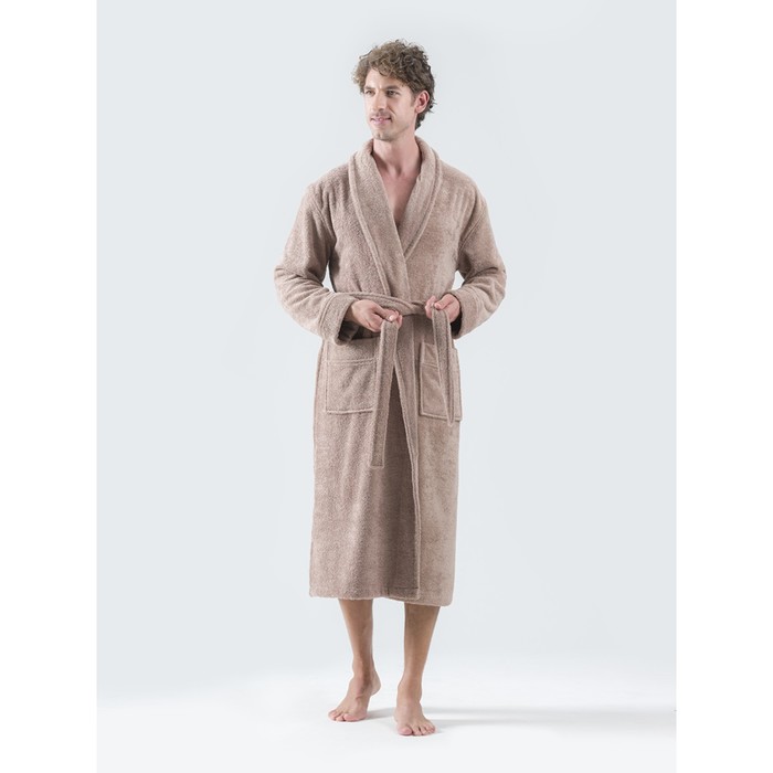 

Халат мужской, размер 2XL, цвет кофейный