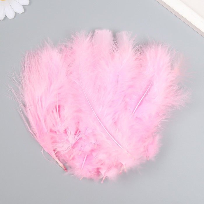 Набор перьев для творчества 30 шт (14-17 см), нежно-розовый набор нарцисс нежно розовый 30 шт