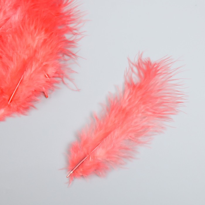 Набор перьев для творчества 30 шт (14-17 см), коралловый