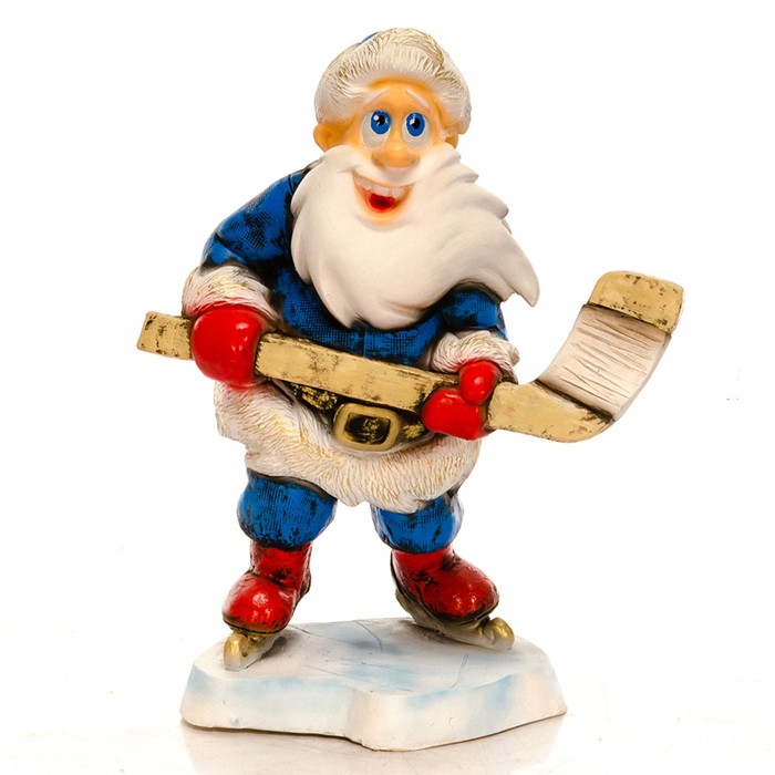 Фигура Дед Мороз с клюшкой 31х47х61см фигура с подсветкой дед мороз фонарь 10х10х18см