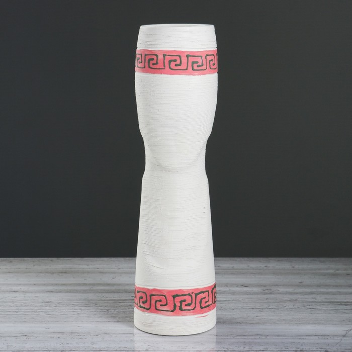 Ваза "Роксен" большая, греческие мотивы, бежево-коричневая