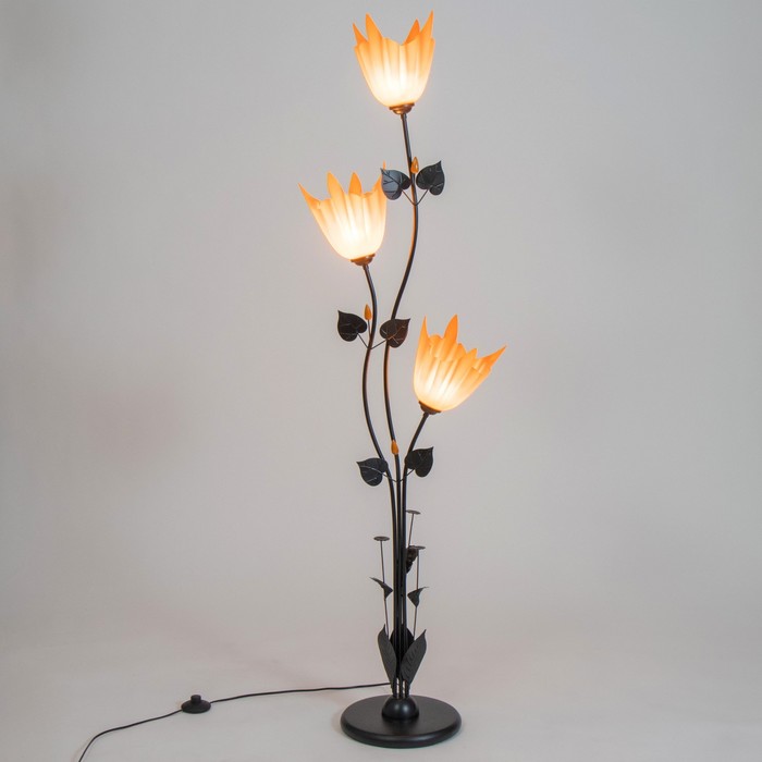 

Торшер "Ариадна" 3хЕ27 15Вт чёрно-оранжевый h.155 см