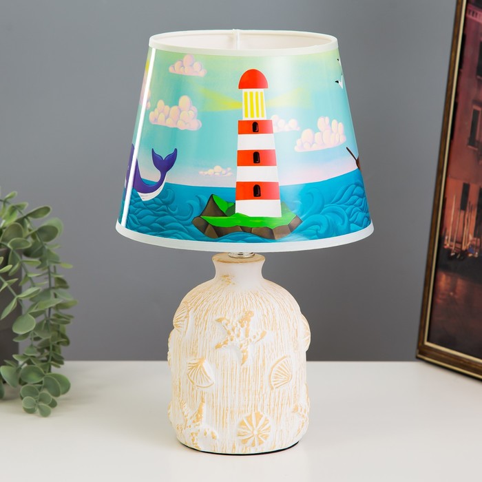 цена Настольная лампа Морское побережье Е14 15Вт 20х20х32,5 см RISALUX
