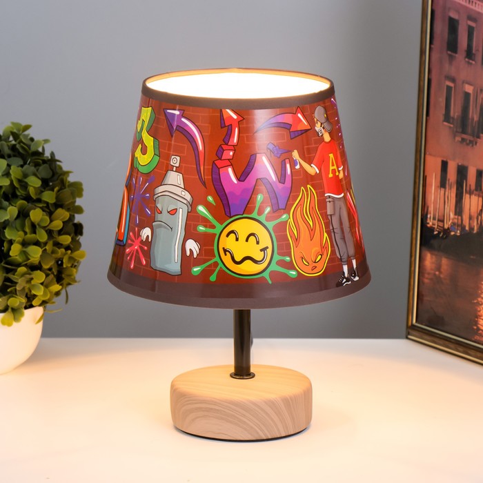 фото Настольная лампа "граффити" е14 15вт 20х20х27 см risalux