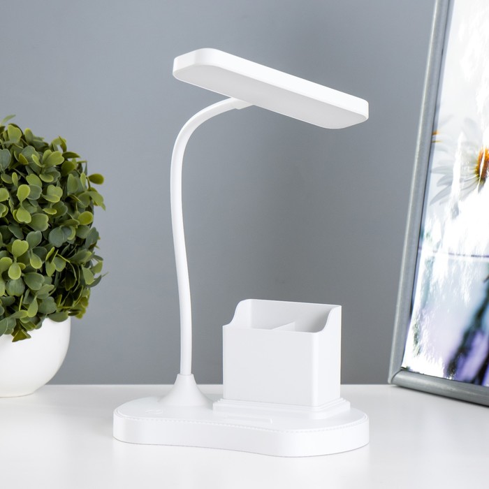 

Настольная лампа "Деко" LED 3Вт USB АКБ белый 14x7x34 см RISALUX