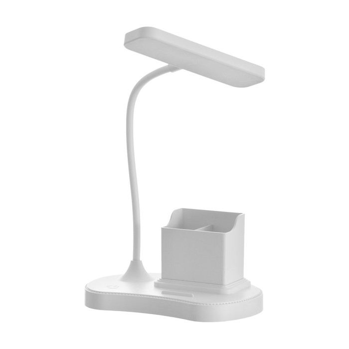 Настольная лампа "Деко" LED 3Вт USB АКБ белый 14x7x34 см