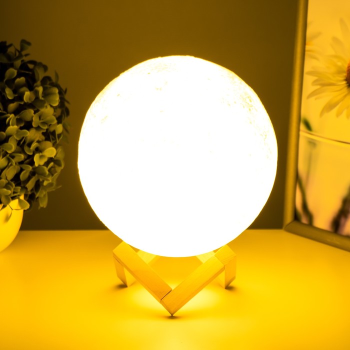 

Ночник "Планета" LED USB белый 18x18x19 см